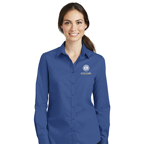 MISSION 1.5 LADIES COLLARED SHIRT - LONG SLEEVE