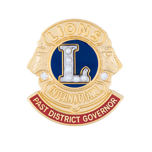 Past District Governor Gold Filled Jeweled Lapel Tack Lions Clubs