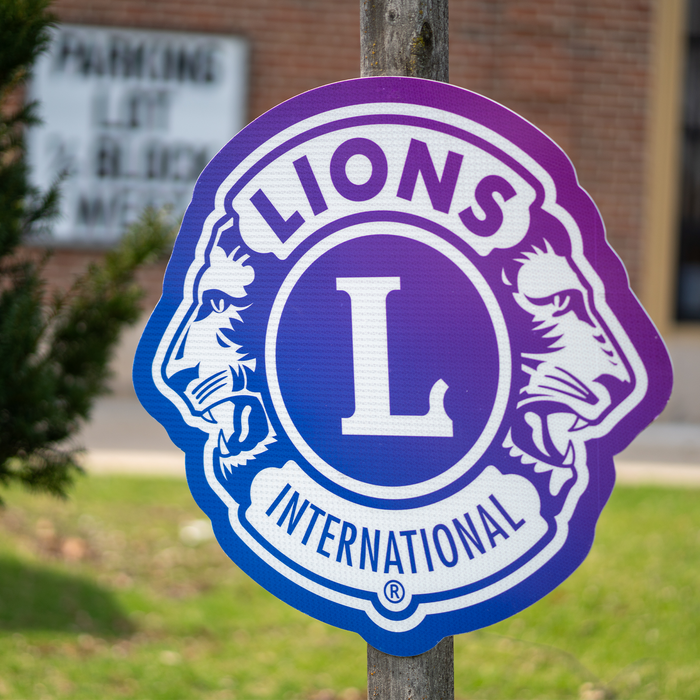 18 INCH LIONS ROAD SIGN