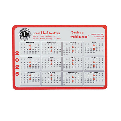 Red Circle Calendars — Lions Clubs International