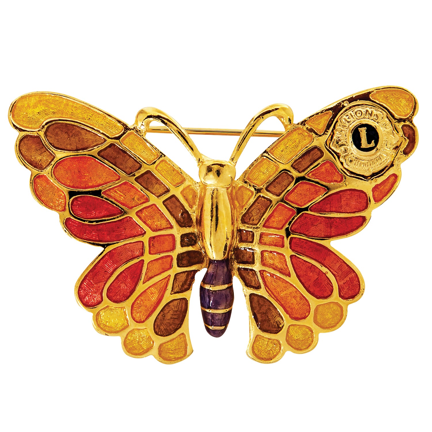MULTI COLORED BUTTERFLY PIN