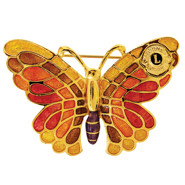 MULTI COLORED BUTTERFLY PIN