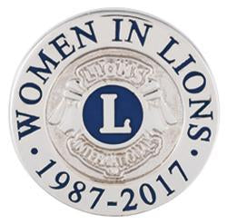WOMEN IN LIONS LAPEL PIN