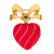 RED HEART BOW PIN