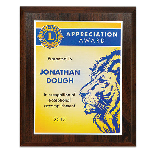 APPRECIATION AWARD — Lions Clubs International