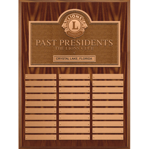 PAST PRESIDENT HONOR ROLL PLAQUE