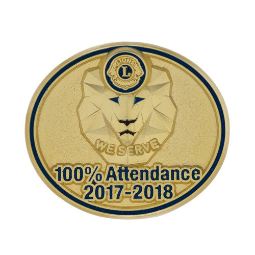 100% ATTENDANCE PIN 2017-2018